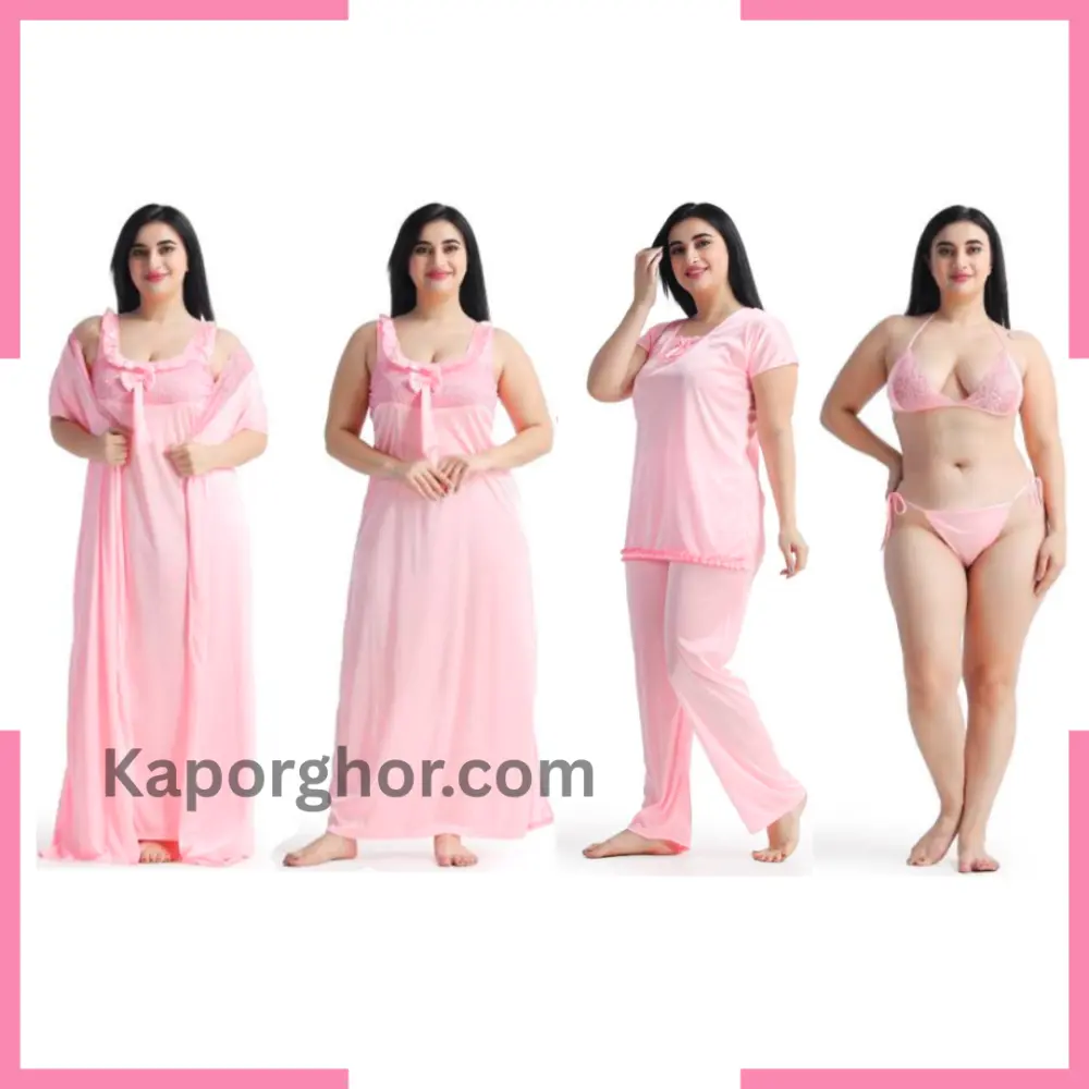 Premium 6 Part Nighty Pink