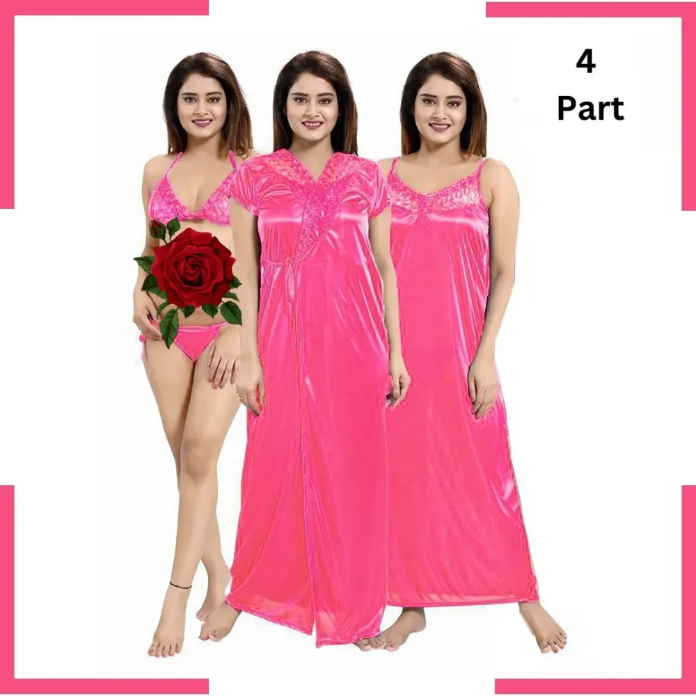 4 Pc Nighty Dress Misty